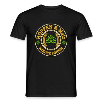 Hopfen und Malz wieder finden Biertrinker Geschenk - Männer T-Shirt - Schwarz - Vorne - AI Model Male 178 light (178cm)