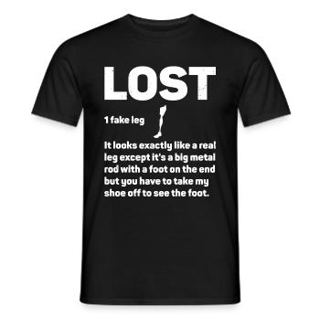 Amputation - T-shirt homme - noir - Devant - AI Model Male 178 light (178cm)