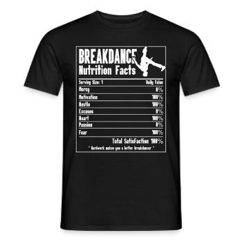 Break Dancing - Men's T-Shirt - black - Front - AI Model Male 178 light (178cm)
