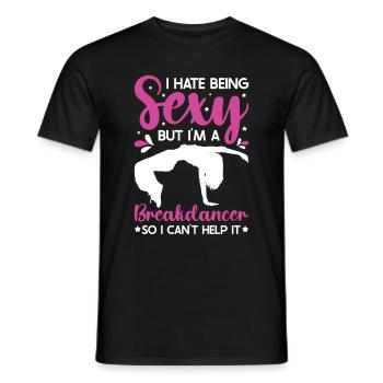 Break Dancing - Men's T-Shirt - black - Front - AI Model Male 178 light (178cm)