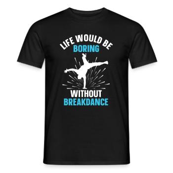 Break Dancing - Men's T-Shirt - black - Front - AI Model Male 178 light (178cm)