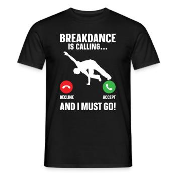 Break Dancing - Men's T-Shirt - black - Front - AI Model Male 178 light (178cm)