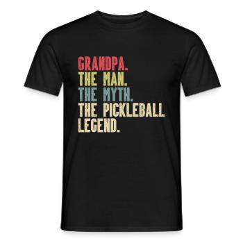 Opa Pickleball Paddel - Männer T-Shirt - Schwarz - Vorne - AI Model Male 178 light (178cm)