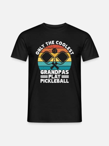 Opa Pickleball Paddel - Männer T-Shirt - Schwarz