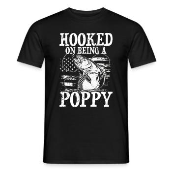 Pêche coquelicot Pêcheur pavillon américain Poppi - T-shirt homme - noir - Devant - AI Model Male 178 light (178cm)