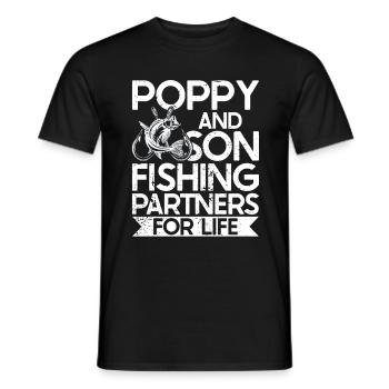 Pêche coquelicot Pêcheur pavillon américain Poppi - T-shirt homme - noir - Devant - AI Model Male 178 light (178cm)