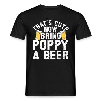 Pêche coquelicot Pêcheur pavillon américain Poppi - T-shirt homme - noir - Devant - AI Model Male 178 light (178cm)