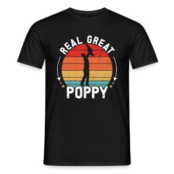Pêche coquelicot Pêcheur pavillon américain Poppi - T-shirt homme - noir - Devant - AI Model Male 178 light (178cm)