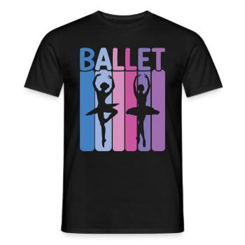 Ballet - Men's T-Shirt - black - Front - AI Model Male 178 light (178cm)