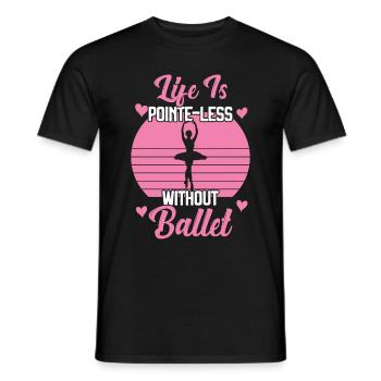 Ballet - Men's T-Shirt - black - Front - AI Model Male 178 light (178cm)
