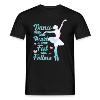 Ballet - Men's T-Shirt - black - Front - AI Model Male 178 light (178cm)