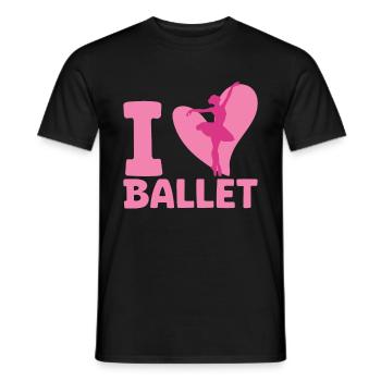 Ballet - Men's T-Shirt - black - Front - AI Model Male 178 light (178cm)