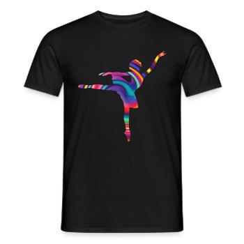 Ballet - Men's T-Shirt - black - Front - AI Model Male 178 light (178cm)