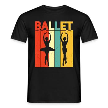Ballet - Men's T-Shirt - black - Front - AI Model Male 178 light (178cm)