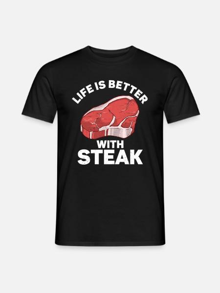 Bifteck - T-shirt homme - noir