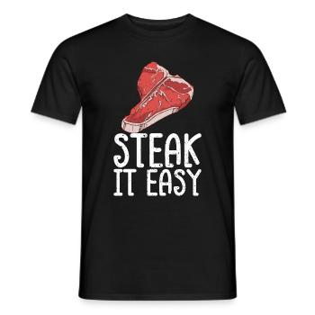Steak - Männer T-Shirt - Schwarz - Vorne - AI Model Male 178 light (178cm)
