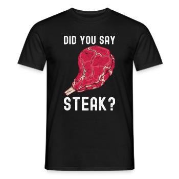 Steak - Männer T-Shirt - Schwarz - Vorne - AI Model Male 178 light (178cm)