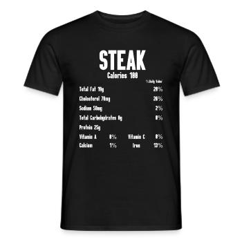 Steak - Männer T-Shirt - Schwarz - Vorne - AI Model Male 178 light (178cm)