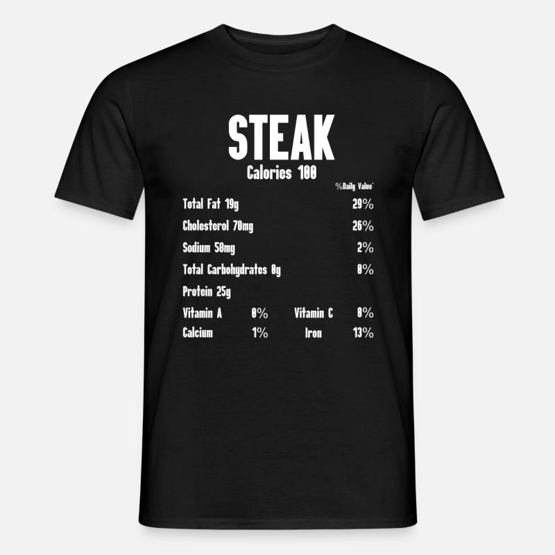 Steak - Männer T-Shirt - Schwarz