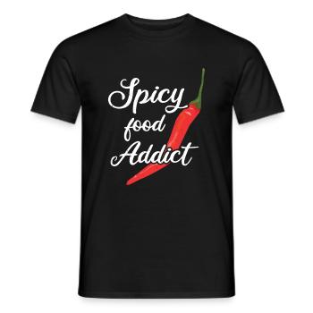 Chili pepper - Men's T-Shirt - black - Front - AI Model Male 178 light (178cm)