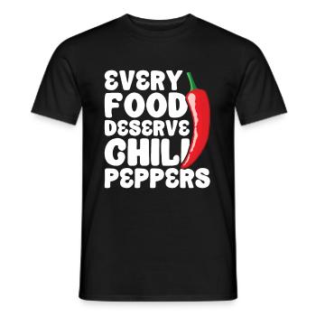 Chili-Pfeffer - Männer T-Shirt - Schwarz - Vorne - AI Model Male 178 light (178cm)
