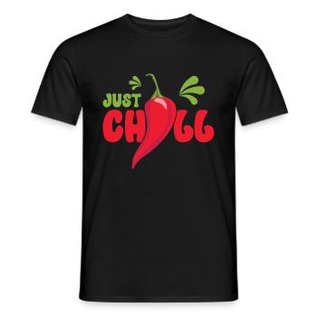 Chili-Pfeffer - Männer T-Shirt - Schwarz - Vorne - AI Model Male 178 light (178cm)