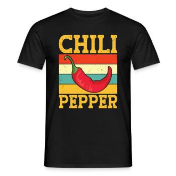 Chili-Pfeffer - Männer T-Shirt - Schwarz - Vorne - AI Model Male 178 light (178cm)