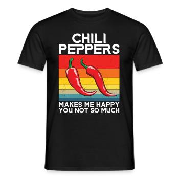 Chili-Pfeffer - Männer T-Shirt - Schwarz - Vorne - AI Model Male 178 light (178cm)