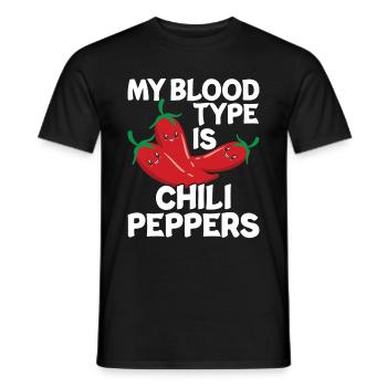 Chili-Pfeffer - Männer T-Shirt - Schwarz - Vorne - AI Model Male 178 light (178cm)