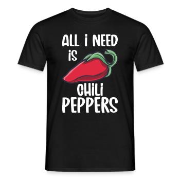 Chili-Pfeffer - Männer T-Shirt - Schwarz - Vorne - AI Model Male 178 light (178cm)