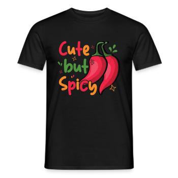 Chili pepper - Men's T-Shirt - black - Front - AI Model Male 178 light (178cm)