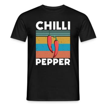 Chili-Pfeffer - Männer T-Shirt - Schwarz - Vorne - AI Model Male 178 light (178cm)