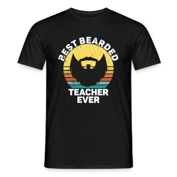 Bearded teacher - Men's T-Shirt - black - Front - AI Model Male 178 light (178cm)
