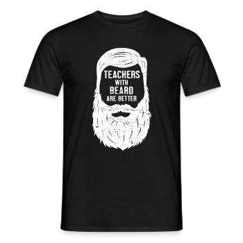 Bearded teacher - Men's T-Shirt - black - Front - AI Model Male 178 light (178cm)