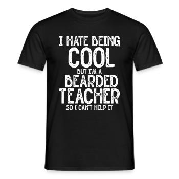 Bearded teacher - Men's T-Shirt - black - Front - AI Model Male 178 light (178cm)