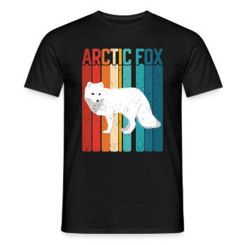 Artic fox lovers from Arctic fox - Men's T-Shirt - black - Front - AI Model Male 178 light (178cm)