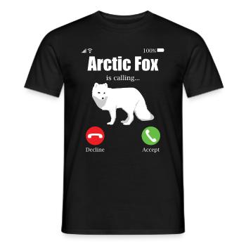 Artic Fuchsliebhaber Aus Arktischer Fuchs - Männer T-Shirt - Schwarz - Vorne - AI Model Male 178 light (178cm)