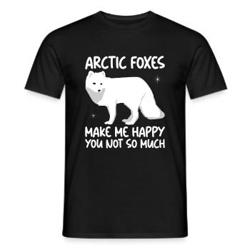 Artic fox lovers from Arctic fox - Men's T-Shirt - black - Front - AI Model Male 178 light (178cm)