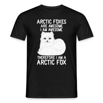 Artic Fuchsliebhaber Aus Arktischer Fuchs - Männer T-Shirt - Schwarz - Vorne - AI Model Male 178 light (178cm)