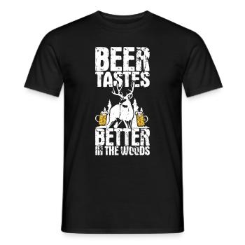 Hunting and beer - Men's T-Shirt - black - Front - AI Model Male 178 light (178cm)