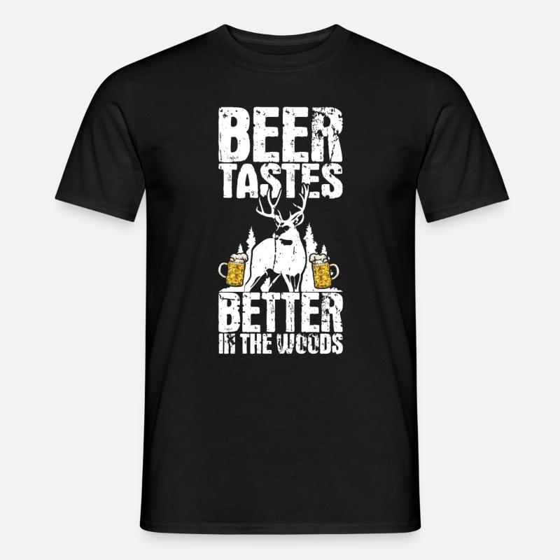 Jagd Und Bier - Männer T-Shirt - Schwarz