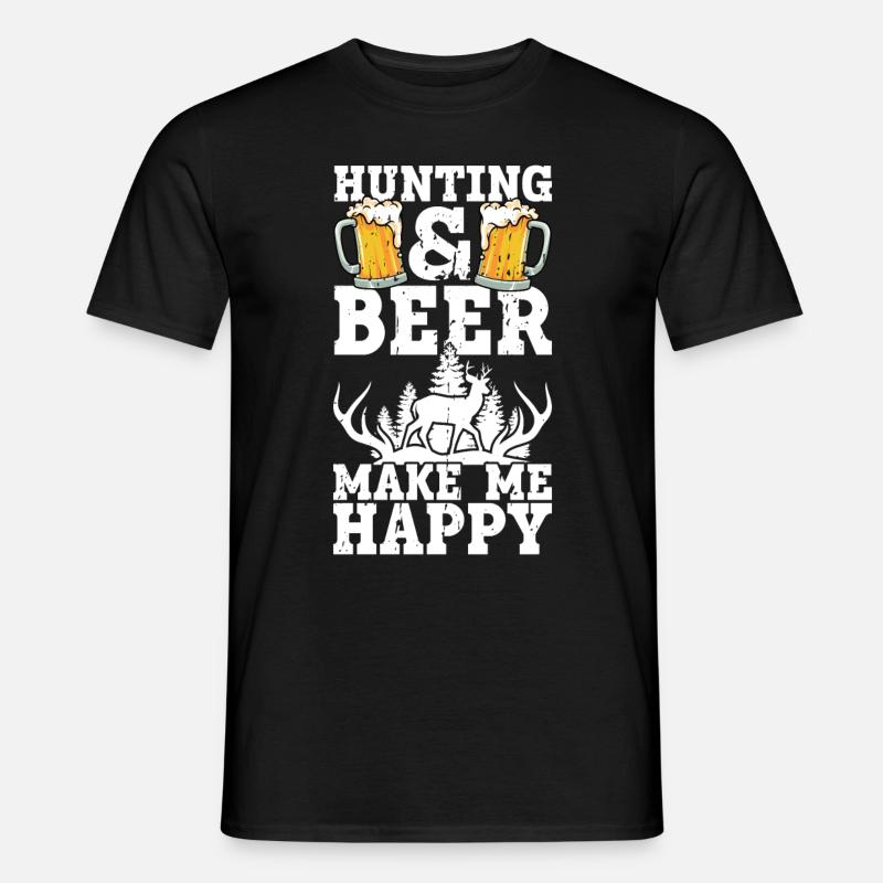 Jagd Und Bier - Männer T-Shirt - Schwarz