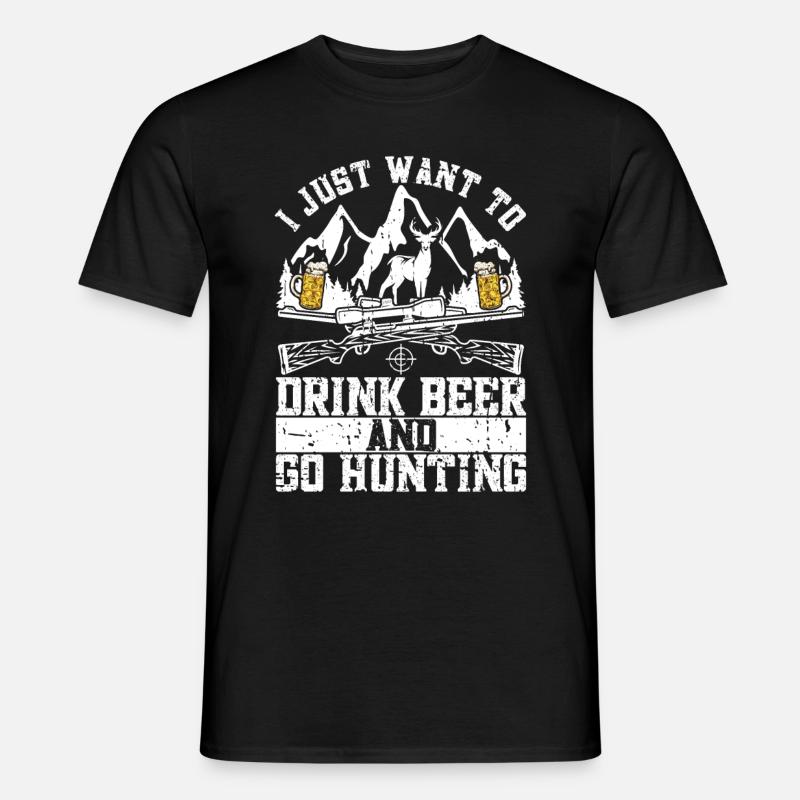 Jagd Und Bier - Männer T-Shirt - Schwarz