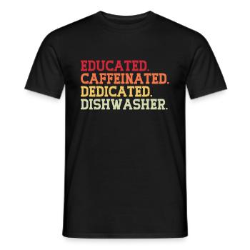 Dishwasher - Men's T-Shirt - black - Front - AI Model Male 178 light (178cm)