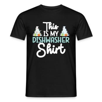 Dishwasher - Men's T-Shirt - black - Front - AI Model Male 178 light (178cm)