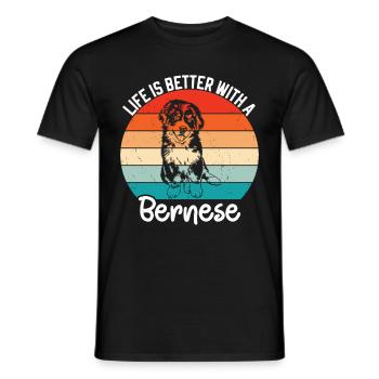 Bernese - Men's T-Shirt - black - Front - AI Model Male 178 light (178cm)
