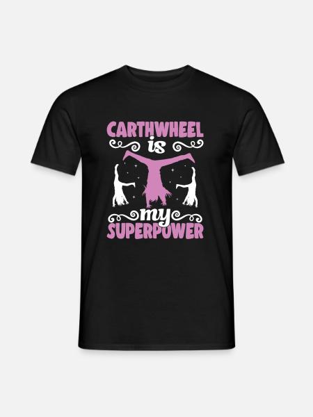 Roue de chariot -gymnaste tombe - T-shirt homme - noir