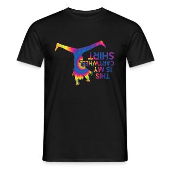 Wagenrad -Gymnast Stürzen - Männer T-Shirt - Schwarz - Vorne - AI Model Male 178 light (178cm)