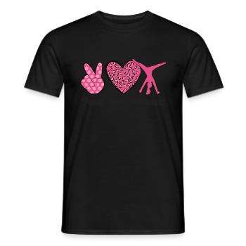 Wagenrad -Gymnast Stürzen - Männer T-Shirt - Schwarz - Vorne - AI Model Male 178 light (178cm)