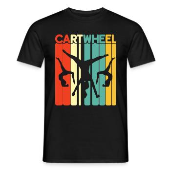 Wagenrad -Gymnast Stürzen - Männer T-Shirt - Schwarz - Vorne - AI Model Male 178 light (178cm)